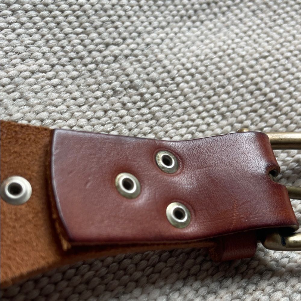 Ralph Lauren Brown Leather Belt with Silver Accents - Picture 9 of 10